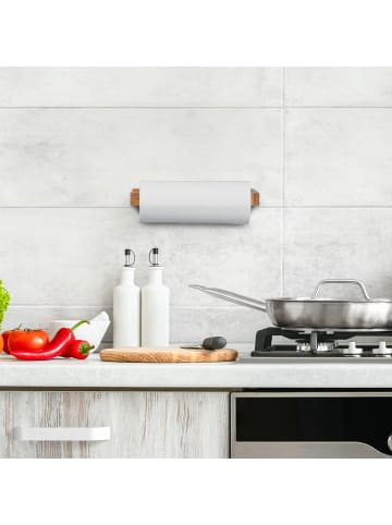 relaxdays Küchenrollenhalter in Natur - (B)31 x (H)3 x (T)9 cm