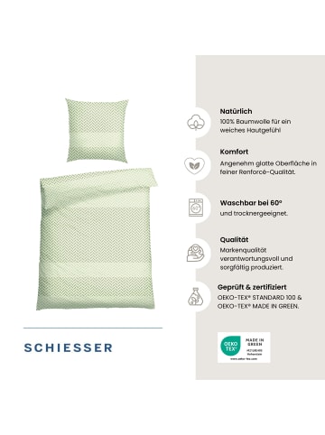 Schiesser Renforcé-Bettwäsche-Set Maribel in Grün