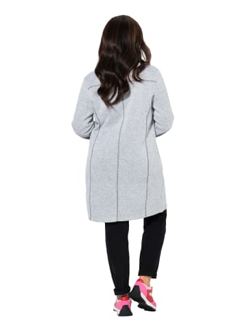 Ulla Popken Sweatjacke in hellgrau mélange