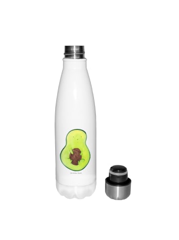 Mr. & Mrs. Panda Thermosflasche Avocado Kern ohne Spruch in Weiß