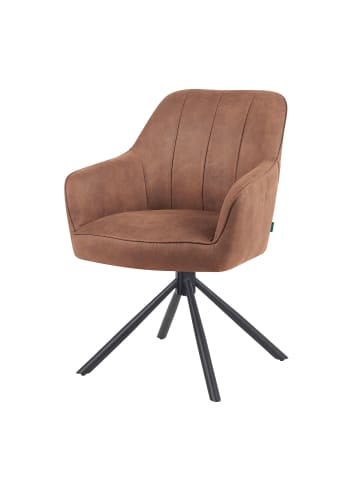 DUBI Möbel 2er-Set: Drehstuhl Mika-Piet in Braun - (B)60 x (H)87 x  (T)65 cm