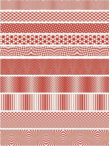 Buntpapierfabrik Ludwig Bähr Faltstreifen Fröbelsterne 2 Größen Geometrisch rot/weiß