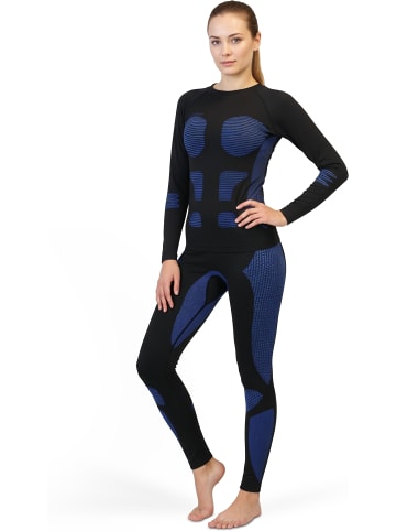 normani Damen Sport-Funktionsunterwäsche Set Hemd + Hose in Blau