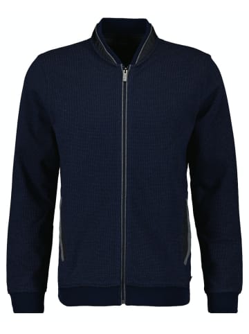 Ragman Baseball Cardigan in Blau