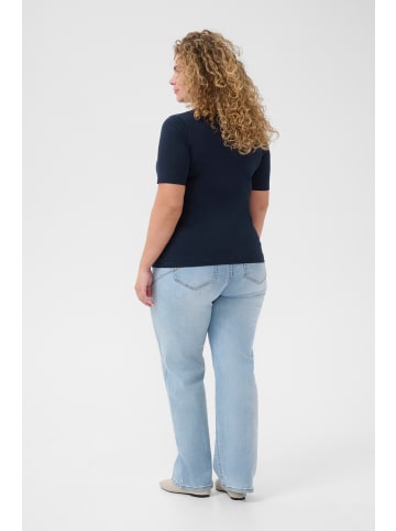 KAFFE curve T-Shirt kurzarm KCsofia Regular fit in Midnight Marine
