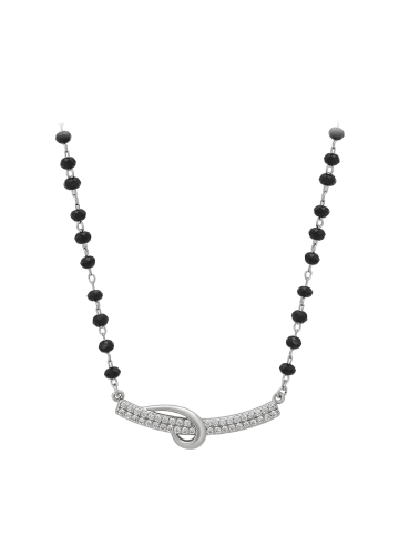 faina Women Necklace in Rose Gold Black