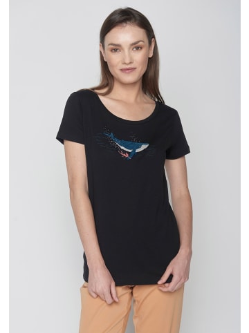 GreenBomb T-Shirt Animal Whale Dive in Schwarz