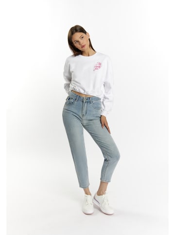 myMo Sweatshirt Cropped in Weiss