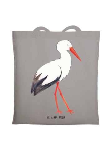 Mr. & Mrs. Panda Schultertasche Storch ohne Spruch in Light Grey
