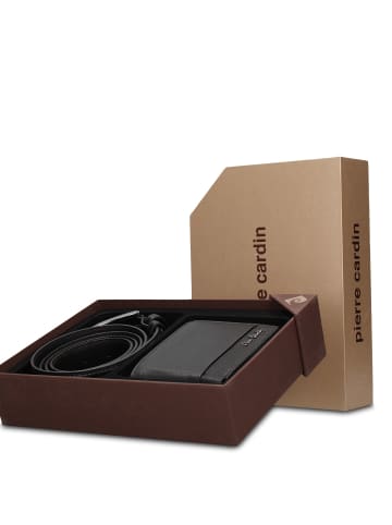 Pierre Cardin Geldbörsen- und Gürtel-Set in BLACK