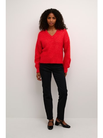 Kaffe Strickpullover KAtrina Loose fit in Fiery Red Melange