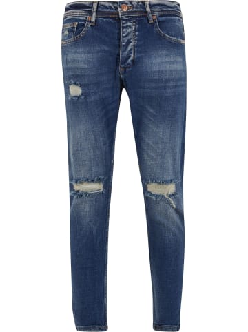 2Y Studios 2Y Studios Herren 2Y Destroyed Tapered Fit Denim in blue