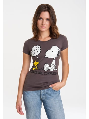 Logoshirt T-Shirt Snoopy - Peanuts in dunkelgrau