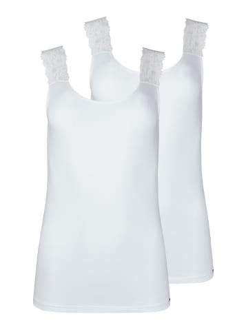 Skiny 2er Pack Tank Top in white