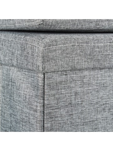 relaxdays Faltbarer Sitzhocker in Grau - (B)76 x (H)73 x(T)38 cm