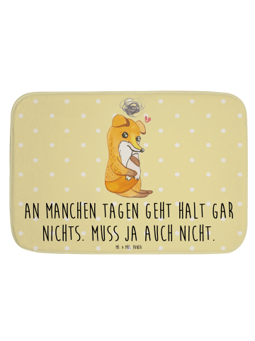 Mr. & Mrs. Panda Badvorleger Fuchs Depressionen mit Spruch in Gelb Pastell