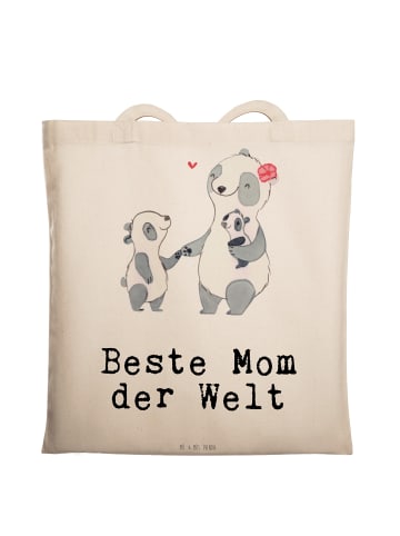 Mr. & Mrs. Panda Tragetasche Panda Beste Mom der Welt mit Spruch in Creme