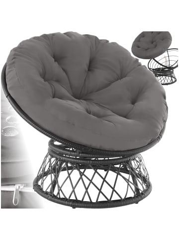 tectake Rattansessel Gargano 92 x 80 x 80,5 cm, schwarz