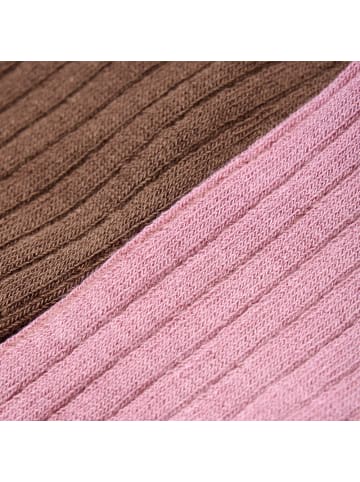 Minymo Strumpfhose "Stocking-rib (2-pack)" in Lila