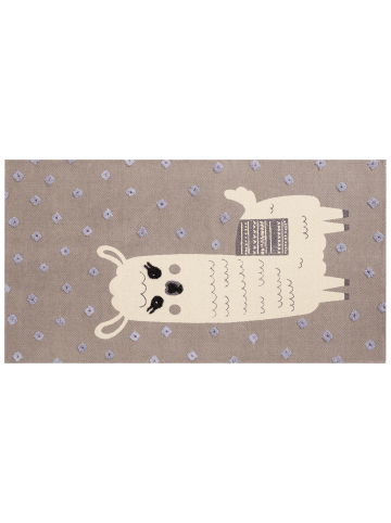 Beliani Kurzflor LUBUK in Braun/Lila/Beige - (W) 80 x (L) 150 cm