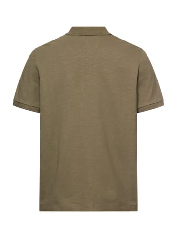 Camel Active Poloshirt mit Reißverschluss in Olivgrün