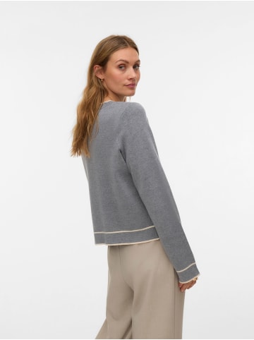 Vero Moda Strickpullover in Medium Grey Melange