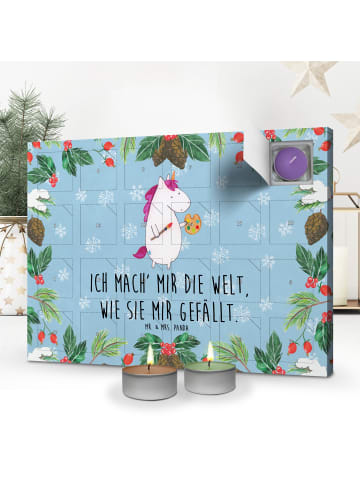 Mr. & Mrs. Panda Duftkerzen Adventskalender Einhorn Künstler mit... in Eisblau