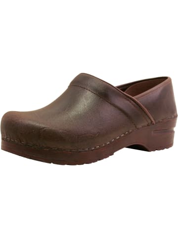 Sanita Comfortwear Clog "Original-Prof. Distressed" in Braun