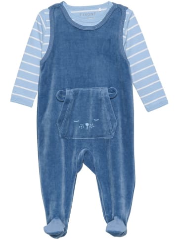 Fixoni Kinder Langarmbody "Body LS w.Velour Romper" in Blau