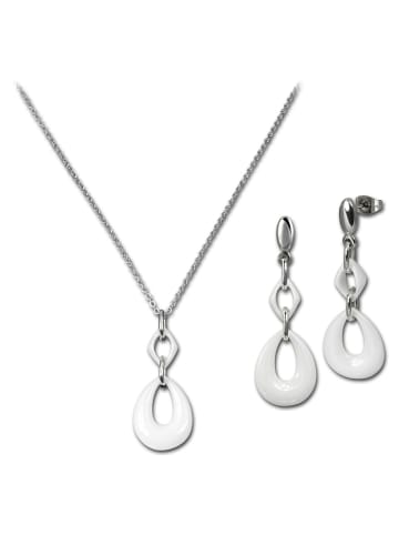 Amello Schmuckset Silber Edelstahl (Stainless Steel)