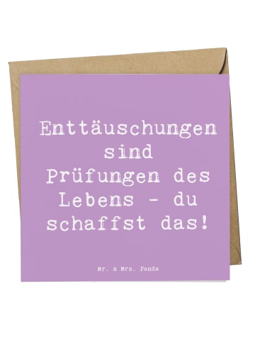 Mr. & Mrs. Panda Grußkarte Spruch Mit Enttäuschungen umgehen mit... in Lavendeltraum