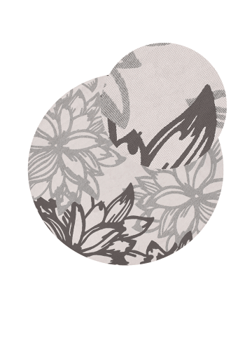 Beliani Outdoorteppich SOLAPUR in Grau/Beige - (W) 120 x (L) 120 cm