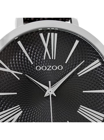 Oozoo Analog-Armbanduhr Oozoo Timepieces schwarz extra groß (ca. 48mm)