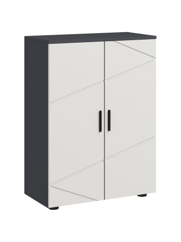 Kleankin Badezimmerschrank-60L x 30B x 82H cm-Grau