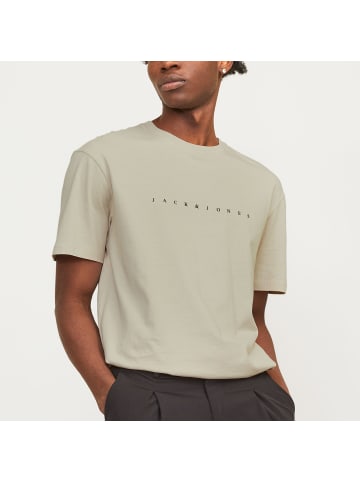 Jack and Jones T-Shirt JJESTAR JJ Tee SS in Beige