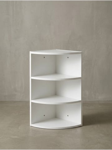 KADIMA DESIGN Eckregal 30 x 60 x 30 cm WL5.843 Holz Wandregal Eck Hängeregal, in Weiß