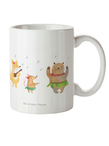 Mr. & Mrs. Panda Kindertasse Waldtiere Aloha ohne Spruch in Weiß