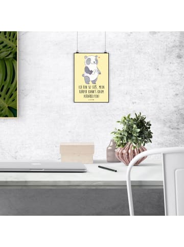 Mr. & Mrs. Panda Plakat Panda Insulinpumpe mit Spruch in Gelb Pastell