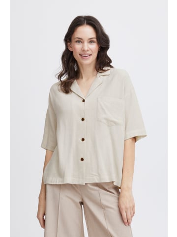 Fransa Shirtbluse FRATEL SH 2 20613569 Shirt aus Leinenmix in Natur