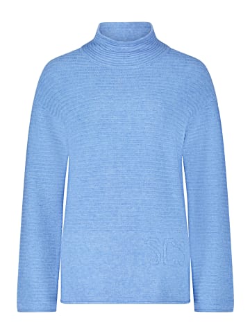 Betty Barclay Feinstrickpullover mit Rippenstruktur in mittelblau