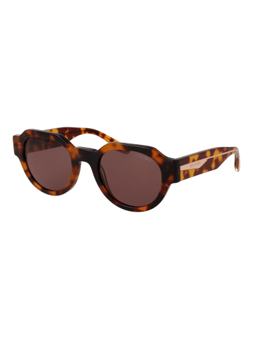 Trussardi Unisex Sonnenbrille Panto Havanna