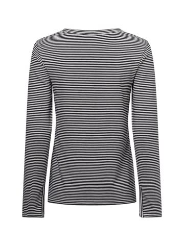 Marc O'Polo Langarmshirt in marine weiß