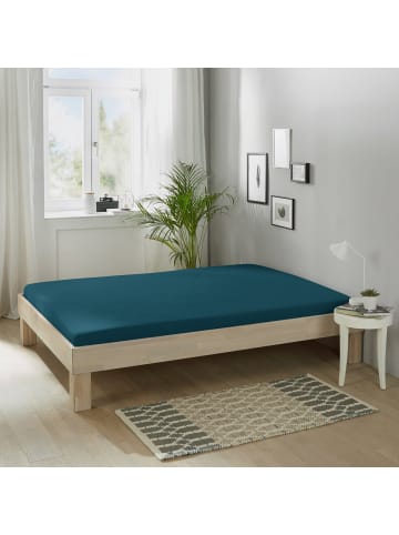 Erwin Müller Biber Spannbettlaken Garmisch in petrol