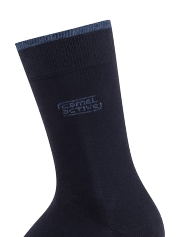 Camel Active 6 Paar Basic Socken aus biologischer Baumwolle – Schwarz, Grau und Blau in Navy