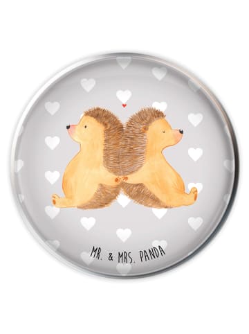 Mr. & Mrs. Panda Abfluss-Stopfen Igel händchenhaltend ohne Spruch in Grau Pastell