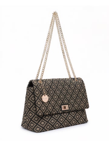 KASSANDRA Schultertasche in BLACK+BEIGE