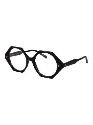 Hally & Son Frauen Gestelle mit Sonnenbrillen-Clips Geometrisch Braun