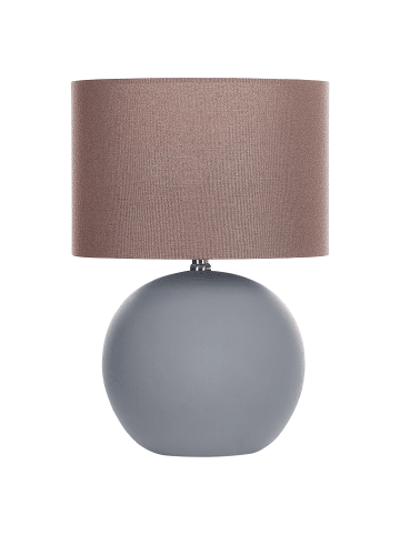 Beliani Tischleuchten AREOSO in Grau/Braun - (W) 30 x (H) 43 x (L) 30 cm