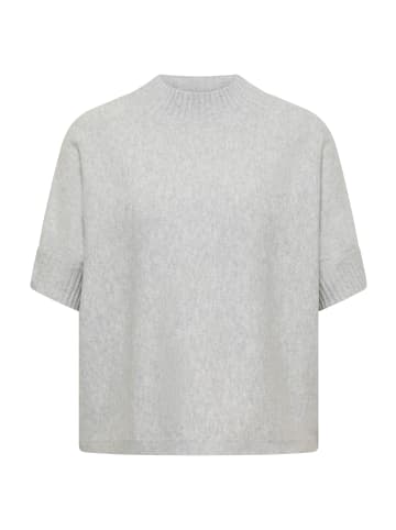 Cecil Strickpullover mit Turtle Neck und Dolmanärmeln in Light Grey Melange