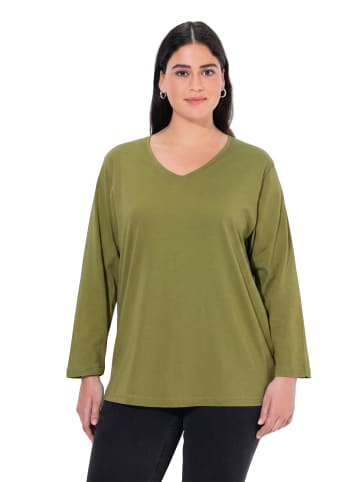 Ulla Popken Shirt in avocado grün